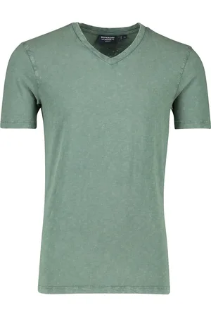 Superdry T-shirt gemêleerd v-hals katoen
