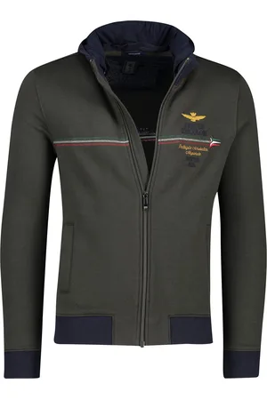Aeronautica Militare Katoenen Aeronautica vest opstaande kraag