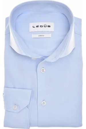 Ledub Overhemd katoen slim fit