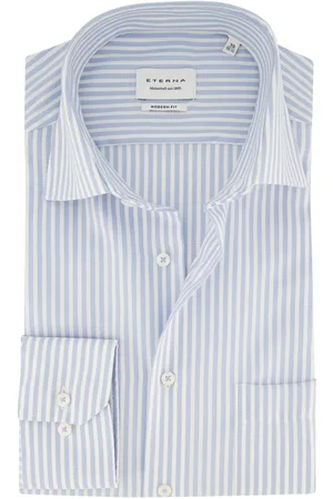 ETERNA Gestreept overhemd modern fit katoen