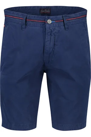 Portofino Donkerblauwe bermuda slim fit katoen
