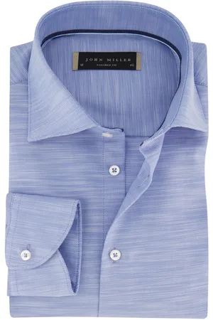 john miller Mouwlengte 7 overhemd gemêleerd tailored fit