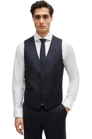 HUGO BOSS Boss H-Huge gilet effen wol slim fit