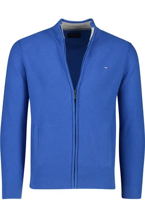 Portofino Vest effen met logo katoen