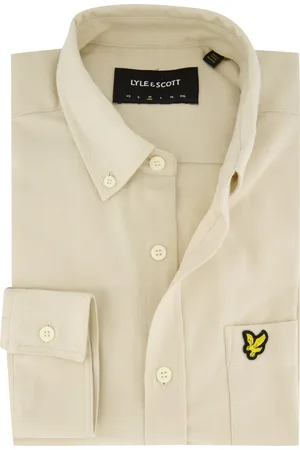 Lyle &amp; scott Casual overhemd normale fit effen katoen button-down boord