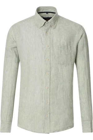 Casa Moda Overhemd gemeleerd Casual Fit 100% linnen