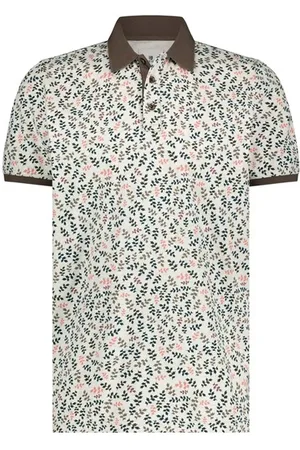 State of art Polo geprint wit katoen