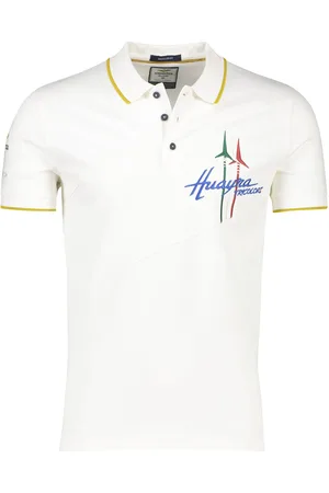 Aeronautica Militare Polo effen slim fit katoen