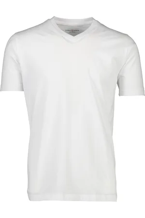Casa Moda T-shirt v-hals effen katoen