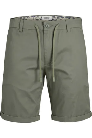 Jack&amp;jones Plus Size chino korte broek effen olijfgroen