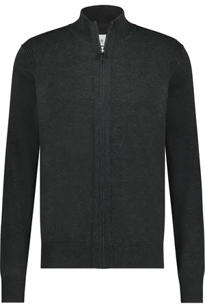 State of art Vest opstaande kraag rits effen katoen
