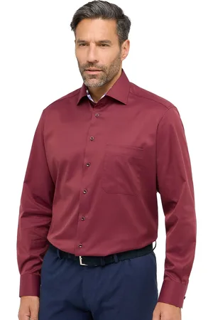 ETERNA Overhemd Comfort Fit wijde fit effen katoen