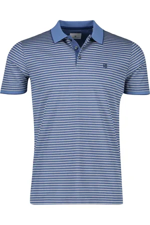 State of art Polo wijde fit wit gestreept katoen