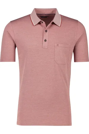 Casa Moda Polo gemêleerd wijde fit katoen