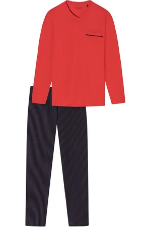 Schiesser Comfort Fit pyjama donkerblauw gestreept