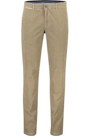COM4 Katoenen chino effen normale fit