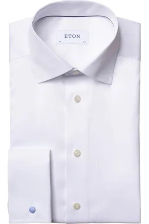 Eton Business overhemd Signature Twill French Cuff effen