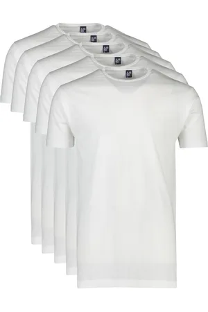 Alan Red Derby t-shirt effen katoen 5-pack