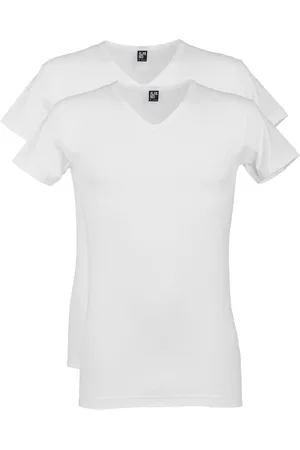 Alan Red T-shirt effen katoen stretch Oklahoma 2-pack
