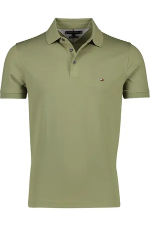 Tommy Hilfiger Poloshirt mosgroen Slim Fit