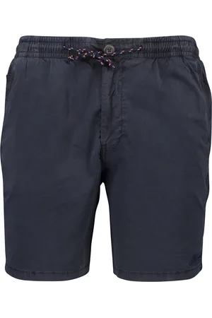 Superdry Korte broek navy katoen touwsluiting