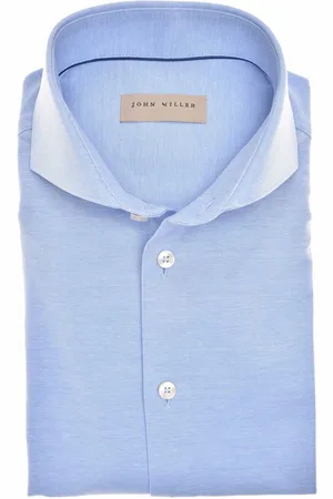 john miller Katoenen overhemd effen slim fit