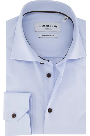 Ledub Modern Fit overhemd streepje mouwlengte 7