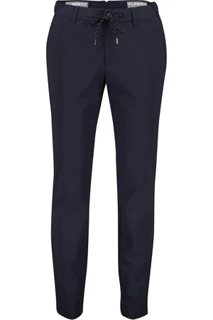 Alberto Pantalon Mover slim fit effen