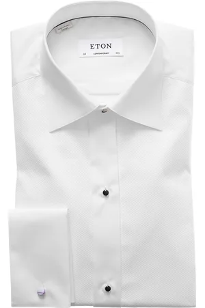 Eton Business overhemd Contemporary Fit French Cuff effen