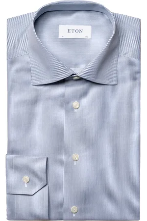 Eton Katoenen overhemd gestreept slim fit