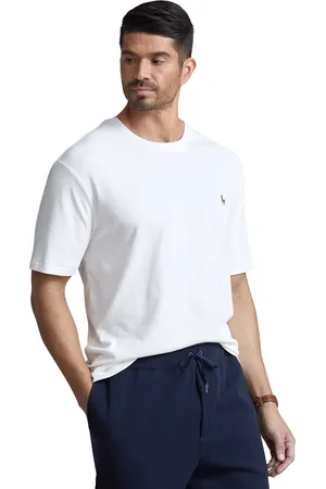 Ralph Lauren T-shirt Big&Tall effen ronde hals effen met logo