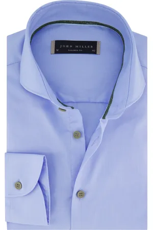 john miller Overhemd Tailored Fit mouwlengte 7 effen