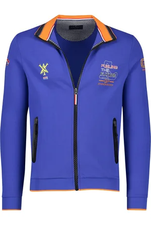 Portofino Race vest rits effen katoen stretch