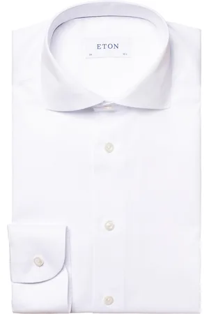 Eton Overhemd effen slim fit katoen