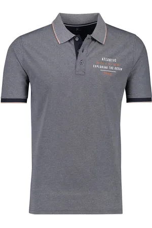 Casa Moda Polo gemêleerd wijde fit katoen