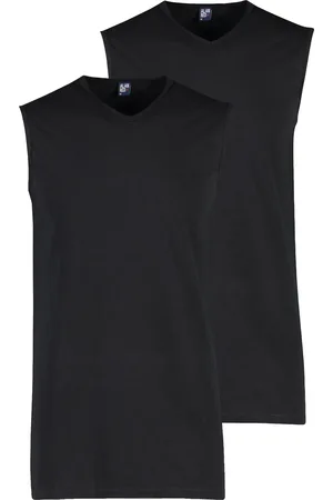 Alan Red Tanktop aanbieding effen two pack