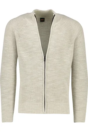 HUGO BOSS Boss vest gemêleerd katoen normale fit