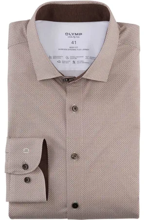 Olymp Level Five Zakelijk overhemd extra slim fit met print katoen