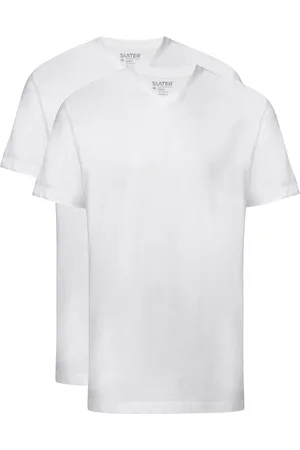 Slater T-shirt v-hals effen two-pack