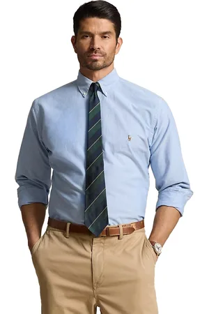 Ralph Lauren Big&Tall overhemd normale fit effen 100% katoen