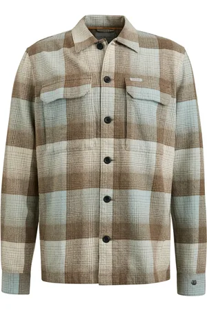 Cast Iron Casual overshirt slim fit geruit 100% katoen