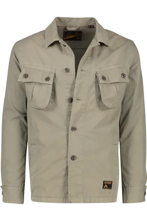 Superdry Overshirt effen katoen