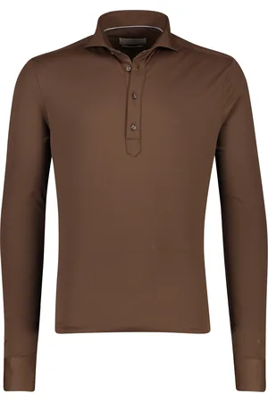 john miller Polo ml7 Tailored Fit donkerbruin