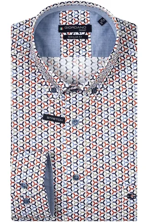 Giordano Overhemd stretch geprint katoen