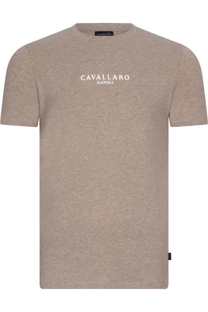 Cavallaro Napoli T-shirt gemeleerd katoen slim fit