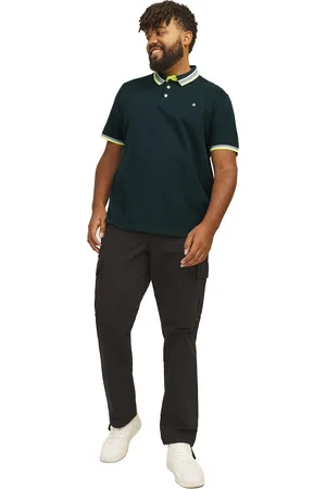 Jack&amp;jones Polo donkergroen effen korte mouw