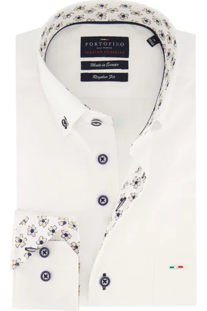 Portofino Overhemd regular fit katoen borstzak