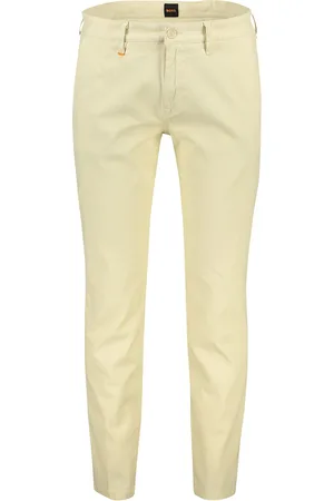 HUGO BOSS Gele Boss Schino-Taber-1 chino broek effen