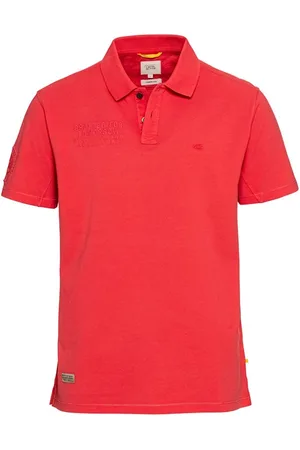 Camel Active Polo wijde fit effen katoen 2-knoops