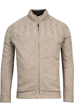 Baileys Vest opstaande kraag rits effen textuur wol